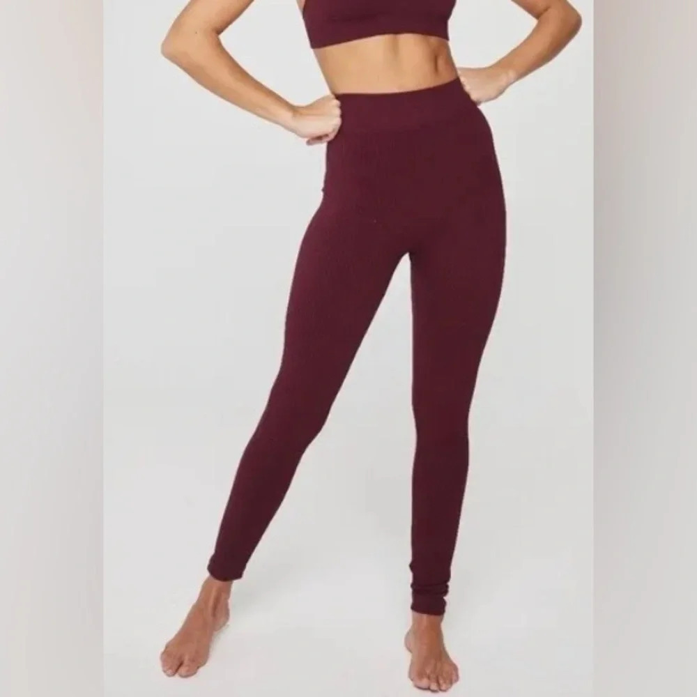 Knix Good To Go Dark Cherry Seamless  Legging Sz S